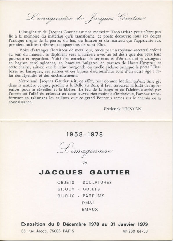 Jacques Gautier - Création et bijoux